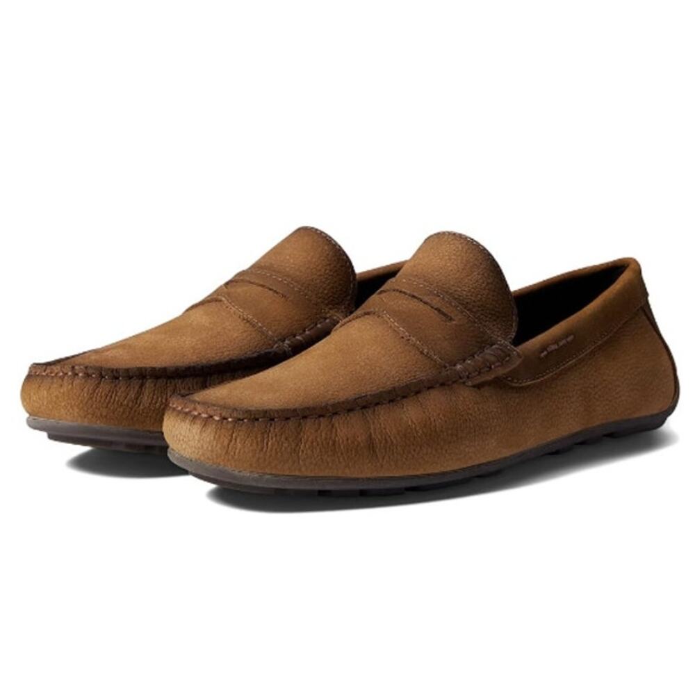 MARC JOSEPH NEW YORK Men's Nebraska Loafer 8.5 Havana Nubuck Leather Casual NIB